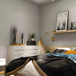 ZOWALA - Industrial Swing Arm Cone Iron Bedroom Gold Wall Sconce Image - 2