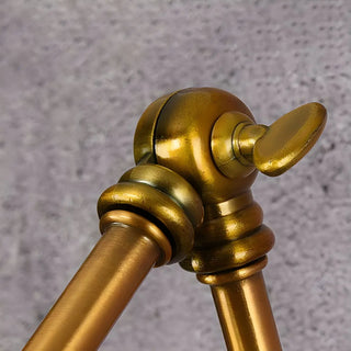ZOWALA - Industrial Swing Arm Cone Iron Bedroom Gold Wall Sconce Image - 8