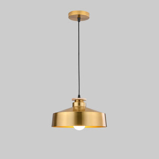 ZOWALA - Industrial Dome Golden Pendant Light Flexible Length Image - 10