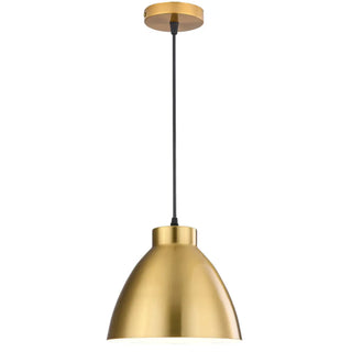 ZOWALA - Industrial Dome Golden Pendant Light Flexible Length Image - 13