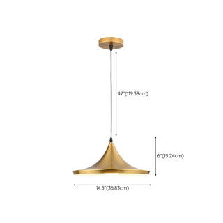 ZOWALA - Industrial Dome Golden Pendant Light Flexible Length Image - 19