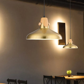 ZOWALA - Industrial Dome Golden Pendant Light Flexible Length Image - 4