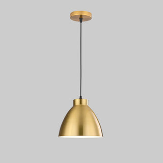 ZOWALA - Industrial Dome Golden Pendant Light Flexible Length Image - 5