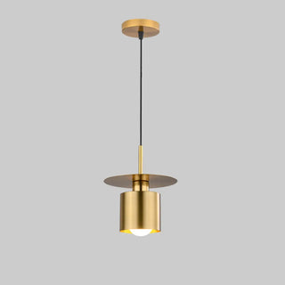 ZOWALA - Industrial Dome Golden Pendant Light Flexible Length Image - 6
