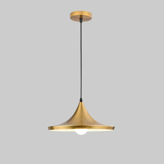 ZOWALA - Industrial Dome Golden Pendant Light Flexible Length Image - 9