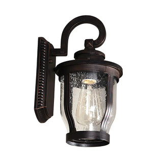 Industrial Gooseneck Glass Outdoor Black Wall Lamp Zawala Image - 4