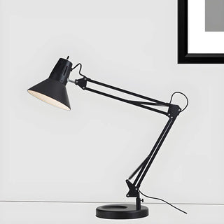 Black Unique Adjustable Mechanical Metal Arm Desk Lamp Zawala Image - 2