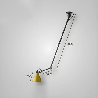 ZOWALA - Industrial Swing Arm Metal Living Room Black Wall Light Image - 13