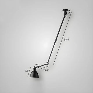 ZOWALA - Industrial Swing Arm Metal Living Room Black Wall Light Image - 14