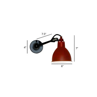 ZOWALA - Industrial Swing Arm Metal Living Room Black Wall Light Image - 19