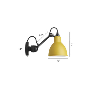 ZOWALA - Industrial Swing Arm Metal Living Room Black Wall Light Image - 21