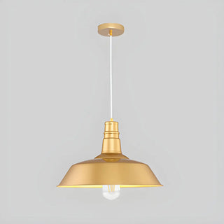 ZOWALA - Industrial Rustic Barn Metal Gold Indoor Pendant Light Image - 1