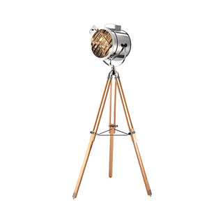 Adjustable Industrial Metallic Sliver Cylinder Floor Lamp Zawala Image - 7