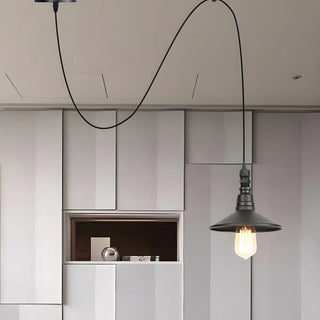 ZOWALA - Industrial Black Cone Edison Bulb Pendant Light Image - 1