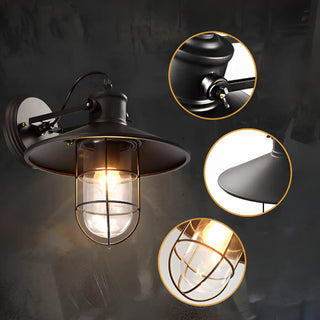 Industrial Mini Black Metal Cage LED Wall Sconce Zawala Image - 13