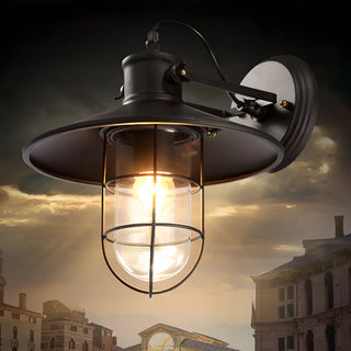 Industrial Mini Black Metal Cage LED Wall Sconce Zawala Image - 5