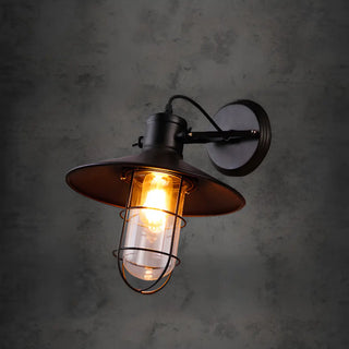 Industrial Mini Black Metal Cage LED Wall Sconce Zawala Image - 7