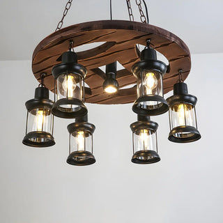 ZOWALA - Industrial Orb Sphere Edison Bulb Chandelier Image - 10