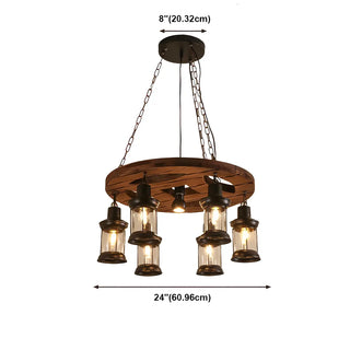 ZOWALA - Industrial Orb Sphere Edison Bulb Chandelier #size