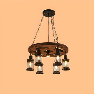 ZOWALA - Industrial Orb Sphere Edison Bulb Chandelier Image - 7
