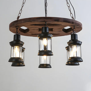 ZOWALA - Industrial Orb Sphere Edison Bulb Chandelier Image - 9