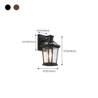 Classic Outdoor Black Metal Waterproof Box Wall Lamp Zawala Image - 15