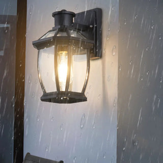 Classic Outdoor Black Metal Waterproof Box Wall Lamp Zawala Image - 2