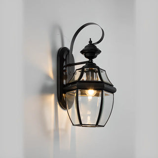 Outdoor Black Metal Waterproof Lantern Wall Sconce Zawala Image - 13