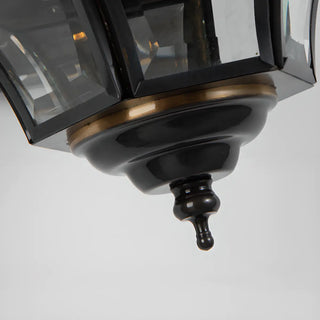 Outdoor Black Metal Waterproof Lantern Wall Sconce Zawala Image - 15