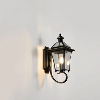 Outdoor Black Metal Waterproof Lantern Wall Sconce Zawala Image - 8