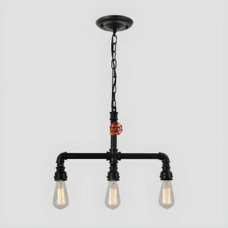 ZOWALA - Industrial Pipe Suspension 3-Bulb Chandelier Image - 6