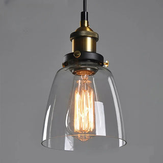 ZOWALA - Vintage Industrial Clear Glass Globe Pendant Light Image - 16