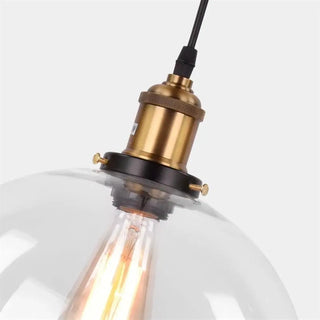 ZOWALA - Vintage Industrial Clear Glass Globe Pendant Light Image - 29