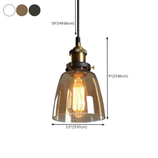 ZOWALA - Vintage Industrial Clear Glass Globe Pendant Light Image - 31