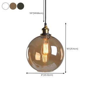 ZOWALA - Vintage Industrial Clear Glass Globe Pendant Light Image - 34