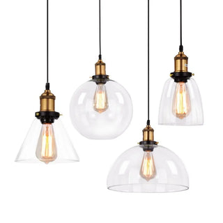 ZOWALA - Vintage Industrial Clear Glass Globe Pendant Light Image - 5