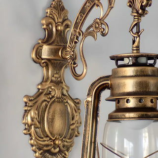 Vintage Silver Outdoor Lantern Waterproof Wall Sconce Zawala Image - 11