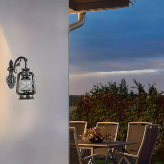 Vintage Silver Outdoor Lantern Waterproof Wall Sconce Zawala Image - 2