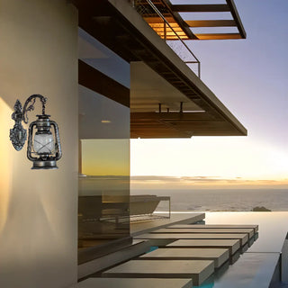 Vintage Silver Outdoor Lantern Waterproof Wall Sconce Zawala Image - 3