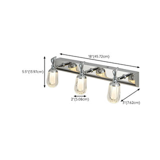 3-Light Industrial Linear Chrome Vanity Light Fixture Zowala #size