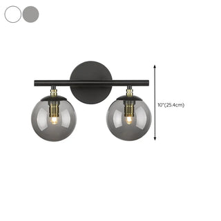 Industrial Black Globe Glass 3 Light Vanity Fixture Zawala Image - 11