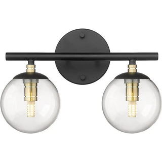Industrial Black Globe Glass 3 Light Vanity Fixture Zawala Image - 6