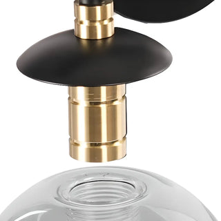 Industrial Black Globe Glass 3 Light Vanity Fixture Zawala Image - 8