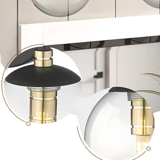 Industrial Black Globe Glass 3 Light Vanity Fixture Zawala Image - 9