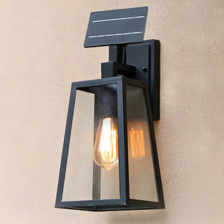 Industrial Solar-Power Black Cage Exterior Wall Light Zawala Image - 5