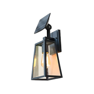 Industrial Solar-Power Black Cage Exterior Wall Light Zawala Image - 7