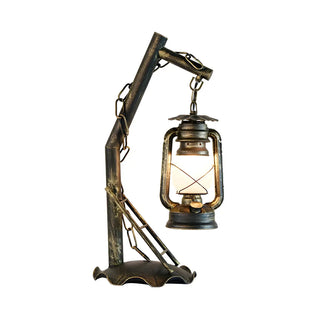 Vintage Lantern Brass Vine Decor Bedroom Table Lamp Zawala Image - 7