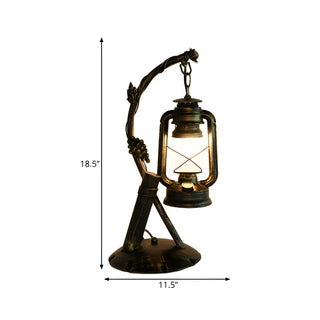 Vintage Lantern Brass Vine Decor Bedroom Table Lamp Zawala #size