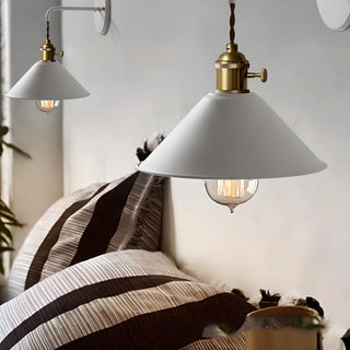 Industrial Yellow Cone Down Metal LED Wall Sconce Zawala Image - 4