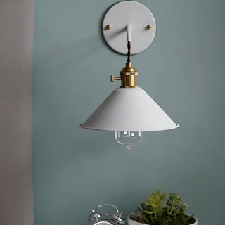 Industrial Yellow Cone Down Metal LED Wall Sconce Zawala Image - 5